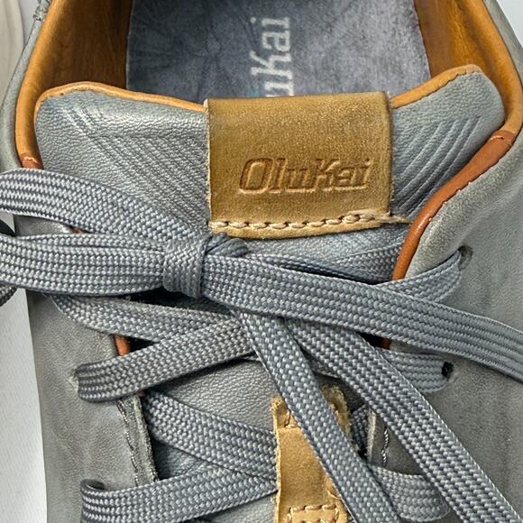 Olukai Lae Ahi Li Ili Sneakers Mens 10.5 Gray Leather Low Top Casual Shoes main image 6